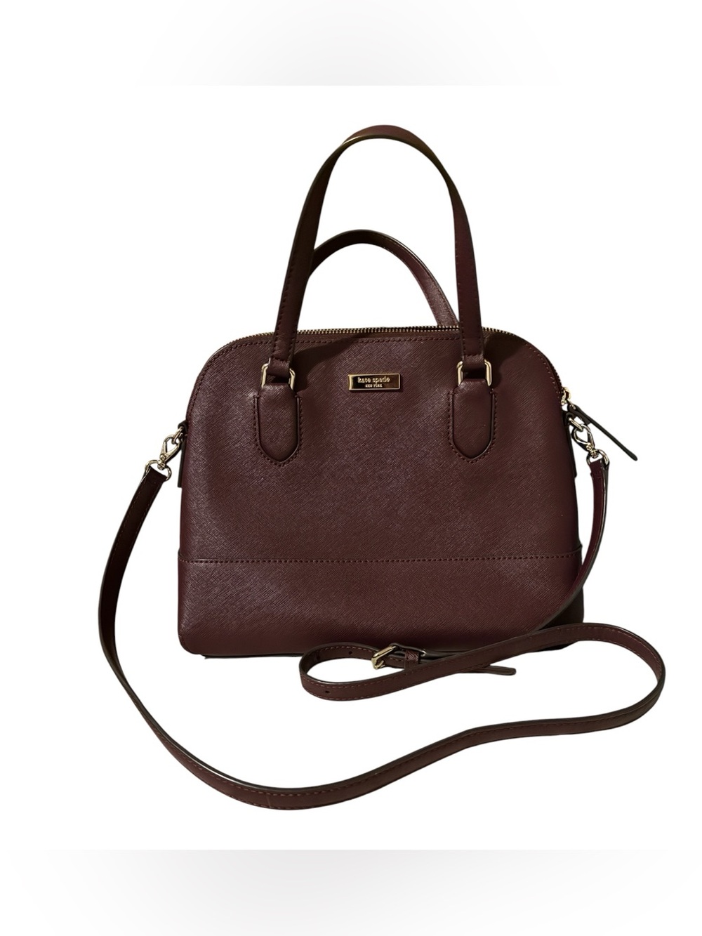 EUC KATE SPADE LAUREL WAY MAROON SATCHEL/CROSSBODY BAG